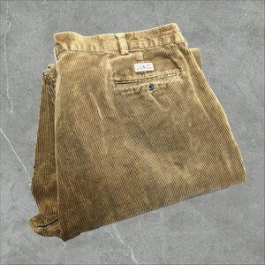 Vintage Ralph Lauren Polo Cord Olive Green Corduroy Pants 40x32 Y2K Classic Prep